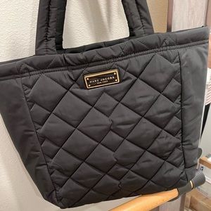 Marc Jacobs nylon quilted large tote in black